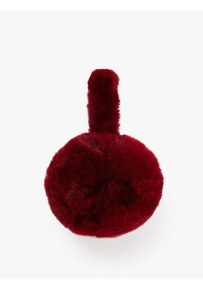 Koton Peluş Kulaklık Bordo 6wak50040aa Bordo