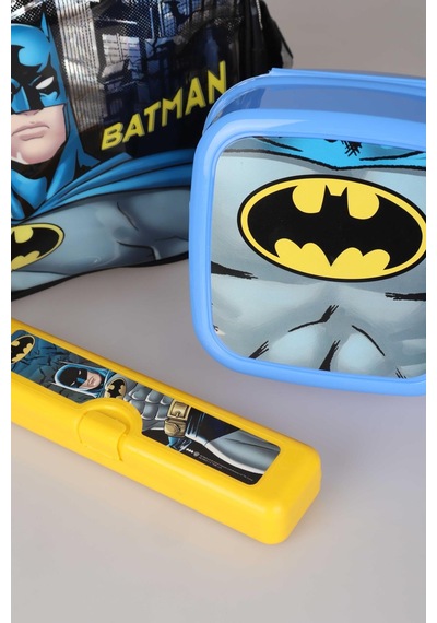 Yeni Sezon Lisanslı Batman Beslenme Çantası,matara,diş Fırçası Kutusu Ve Beslenme Kabı Yemek Seti Altın