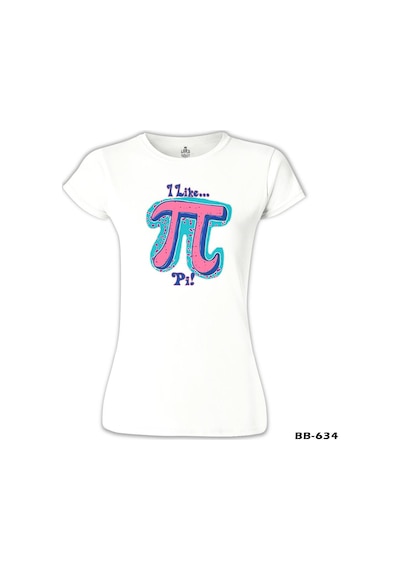 Matematik - Pi 21 Beyaz Kadın Tshirt 001