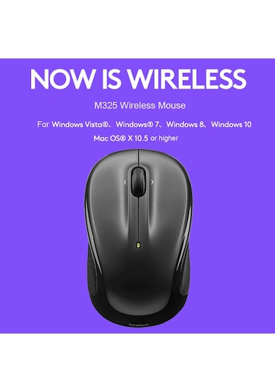 Logitech M325s Kablosuz Fareler 3 Düğmeler Usb Kablosuz Fare 1000 Dpı 2.4 Ghz Black M221