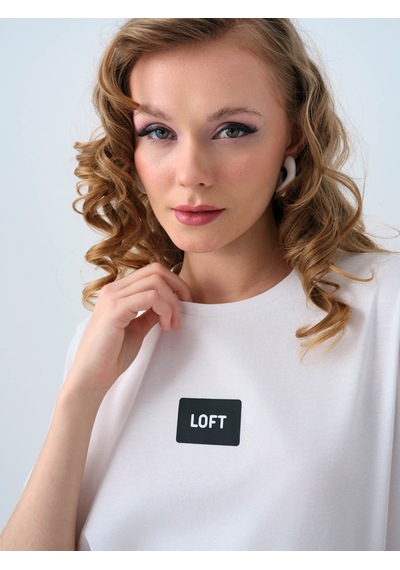 Loft Regular Fit Beyaz Kadın T-shirt Lf2039148 Beyaz