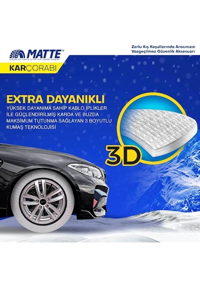245/50/15 Medıum Size 62 Matte Oto Kar Çorabı Süper X