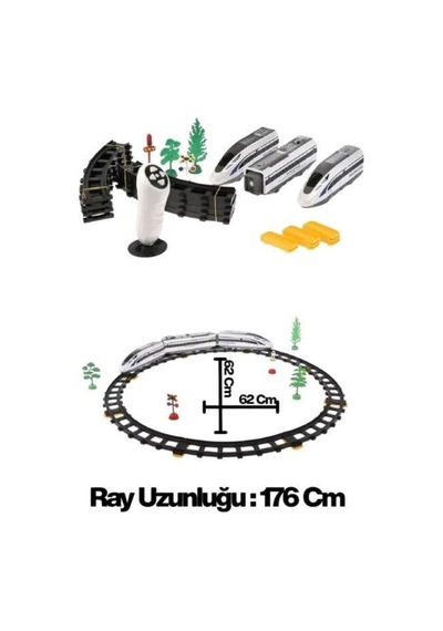 Uzaktan Kumandalı Tren Seti 30 Parça Sesli Ve Işıklı Büyük Boy Raylı Hızlı Tren Oyuncak