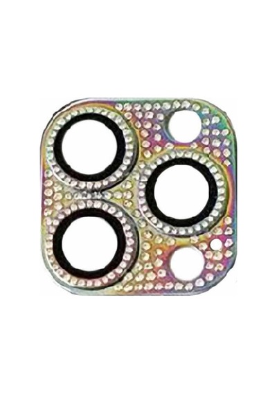 Apple Uyumlu  iPhone 11 Pro Max Full Taşlı Kamera Lens Koruyucu Çerçeveli
