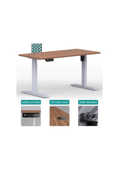 Karr Office O-Flex O1B2 Tek Motorlu Elektrikli Yükseklik Ayarlı Masa - 120X60 - Bambu/B Bambu Karr Office O-Flex O1B2 Tek Motorlu Elektrikli Yükseklik Ayarlı Masa - 120X60 - Bambu/B Bambu