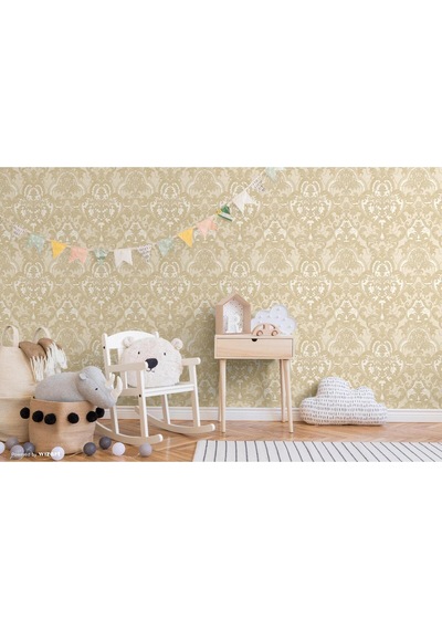 Ephes 1002-5 Damask Büyük, Simli Duvar Kağıdı 10m²