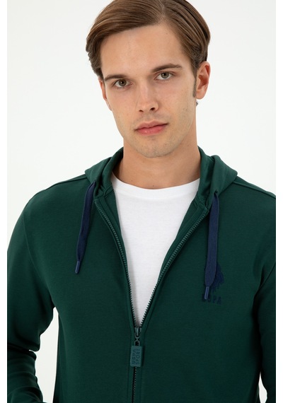U.s. Polo Assn. Erkek Koyu Yeşil Sweatshirt 50289028-vr079 Koyu Yeşil