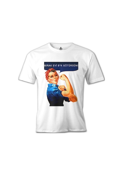 Bırak Evi Beyaz Erkek Tshirt