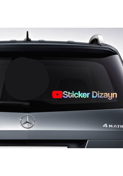 Kişiye Özel Youtube 2 Adet Sticker - Araba Oto Motosiklet Karavan Sticker Etiket 00307 60 Cm