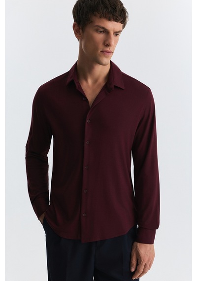 Antioch Comfort Slim Gömlek Bordo