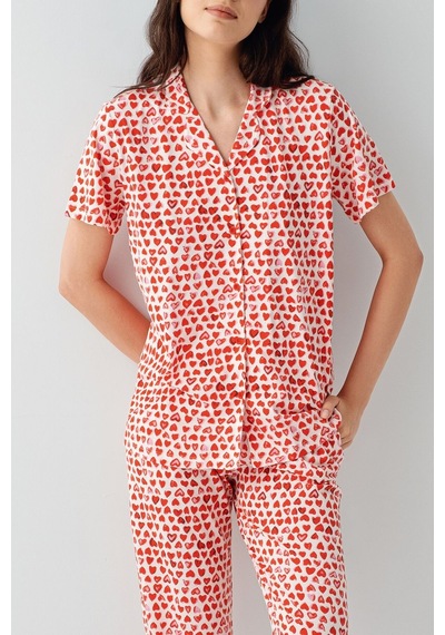 Arnetta Kadın Kırmızı Gömlek Pijama Takım Ar3583-s-v1 Kırmızı