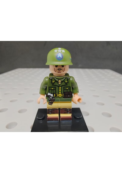 W-047 Ww2 Military Yapı Oyuncakları Asker Figür Us Army General Patton Mjq226