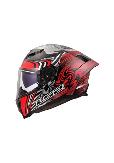 Ls2 Dragon Karbon Enthum Kask Kırmızı