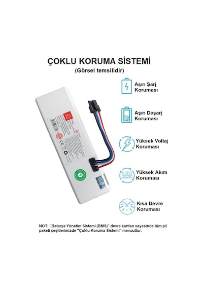 Pil4043A02S Tesvor T8 2600mAh 14.4V Uyumlu Batarya Robot Süpürge Pili