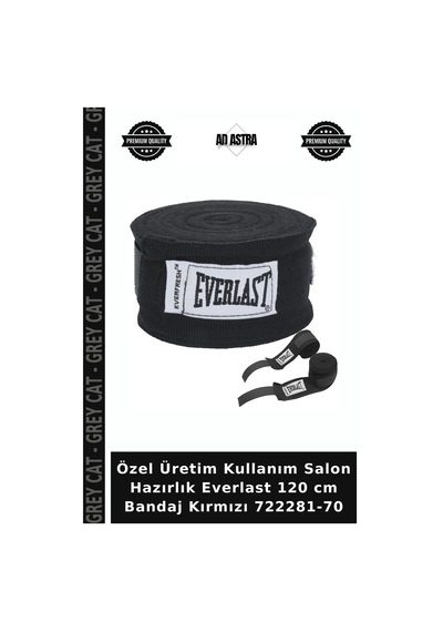 Özel Üretim Kullanım Salon Hazırlık Everlast 120 Cm Bandaj Kırmızı 722281-70