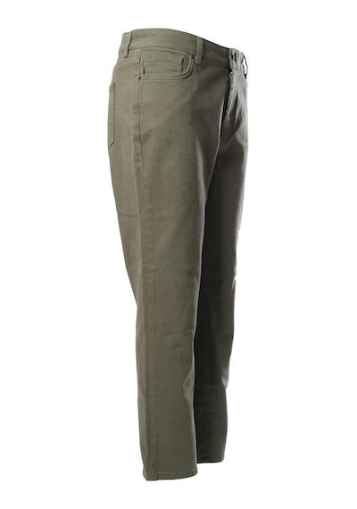 Faik Sönmez Minimalist Kadın Pantolon - Regular Fit Midi Koyu Haki