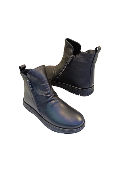 Voog 23663 Kadın Hakiki Deri Casual Comfort Bot Siyah