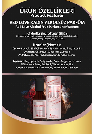 Gökçek Şifa Red Love Kadın Parfüm 10 ML