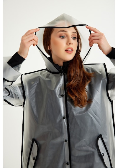 Ent Ezgi Model Transparan Unisex Manto Yağmurluk Kolay Yırtılmaz Şeffaf