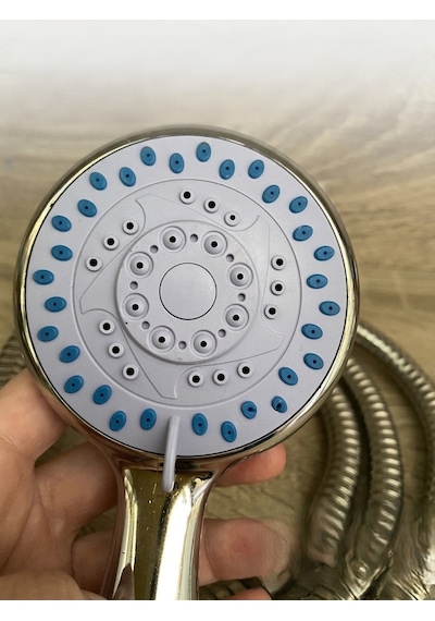 Hortumlu Mafsallı Duş Başlığı Seti 3 Fonksiyonlu Spiralli Banyo Duş Telefonu Gri