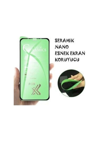Apple Uyumlu iPhone 11 Pro Max Ve Xs Seramik Flexible Nano Cam Tam Kaplayan Full Ekran Koruyucu