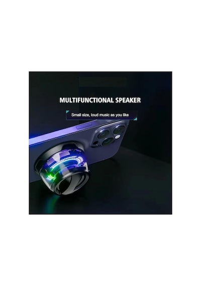 G300 Bluetooth 5.3 Hoparlör Mini Taşınabilir Manyetik Pc Rgb Hoparlör Için Çok Fonksiyonlu 3d Oda Sesi Ve Rgb Aydınlatma İphone, Android, Tws Siyah