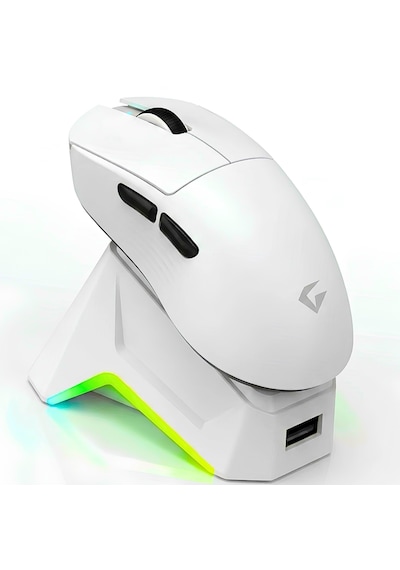 Iceberg 1000 Hz Pixart3311 Şarj İstasyonlu Rgb Kablosuz Mouse 55gr 12800dpı 2.4 Ghz. Bluetooth Kablolu Ultra Hafif Oyuncu Mouse