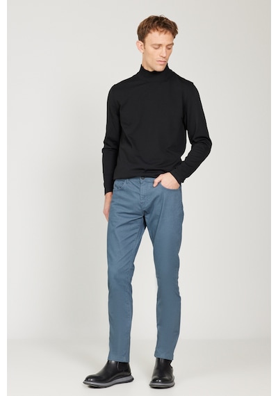 AC&Co / Altınyıldız Classics Erkek Indıgo Slim Fit Dar Kesim 5 Cepli Desenli Pamuklu Pantolon İndigo AC&Co / Altınyıldız Classics Erkek Indıgo Slim Fit Dar Kesim 5 Cepli Desenli Pamuklu Pantolon İndigo