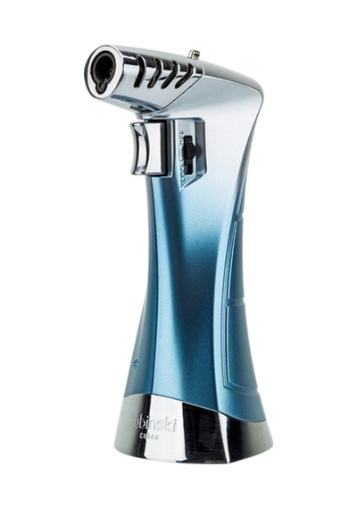 Lubinski New Design Çok Fonksiyonlu Tek Torch Büyük Masa Tipi Puro Çakmağı Blue Ice Lb-120
