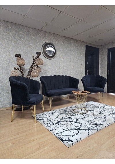 Zafir Gold Kaplama Tel Ayak Papatya Çay Seti Koltuk Takımı , Balkon, Salon, Ofis, Cafe Koltuk Takımı Siyah Zafir Gold Kaplama Tel Ayak Papatya Çay Seti Koltuk Takımı , Balkon, Salon, Ofis, Cafe Koltuk Takımı Siyah