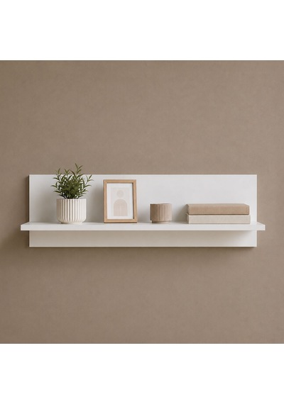 Dekoratif Duvar Rafı - Beyaz 90x25x20 Cm