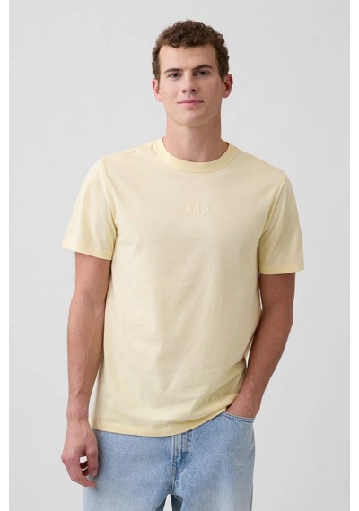 Gap Erkek Everyday Soft Mini Logo Detaylı Sarı T-shirt-14307