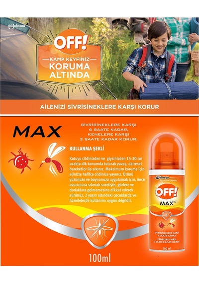 Off Max Sivrisinek ve Kene Kovar Sprey 100 ML