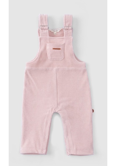 Fitilli Kadife Bebek Salopet Pembe 18-24 Ay