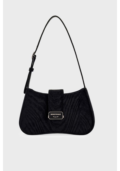 Emporio Armani Ayarlanabilir Askılı Kadife Çanta Kadın Çanta Ew001778 Af28100 Uc001 Siyah