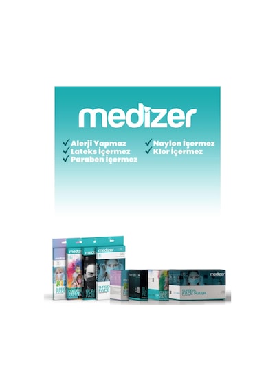 Medizer Meltblown Beyaz Cerrahi Maske, 3 Katlı, Telli, 150 Adet