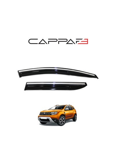 Dacia Duster 2018-2024 Yıl Aralığı Uyumlu Cam Rüzgarlığı 4 Parça Kromlu