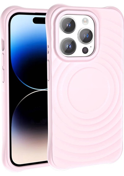 Apple Uyumlu iPhone 14 Pro Max M-safe Şarj Özellikli Airbagli Mat Görünümlü Zore Hepi Kapak Yeşil