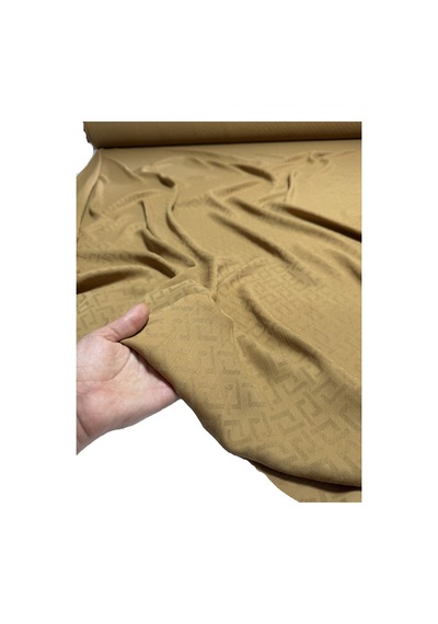 Jakarlı Tencel Viskon En 150 Cm Dökümlü Ve Yumuşak Camel