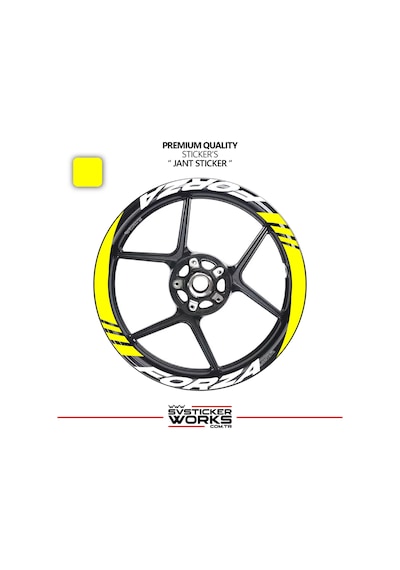 Honda Forza Geniş Jant Kaplama Sticker Etiket Modeli 16lı Set Sticker Yüksek Kalite 03780472