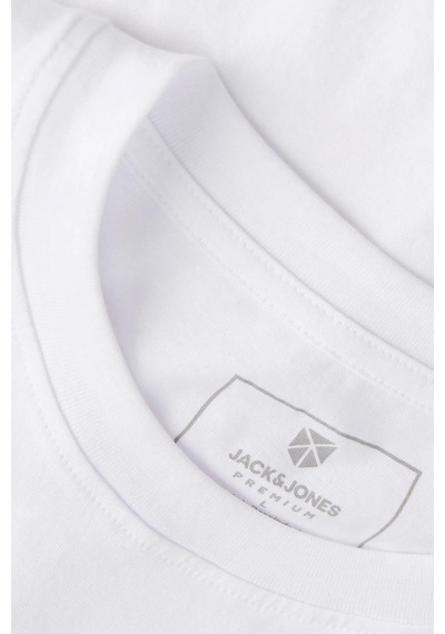 Jack & Jones Jprblaneo Ss Tee Erkek Kısa Kollu Basic T-shirt Pamuklu Beyaz