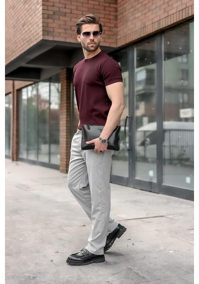 Madmext Gri Basic Erkek Pantolon E6576