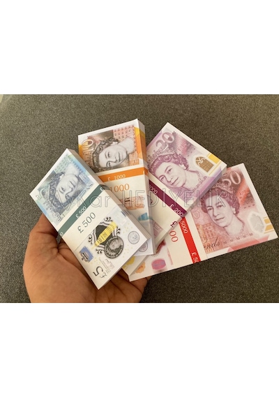 400 ADET KARMA 5-10-20-50 STERLİN BANKNOT POUND PARA GEÇERSİZ