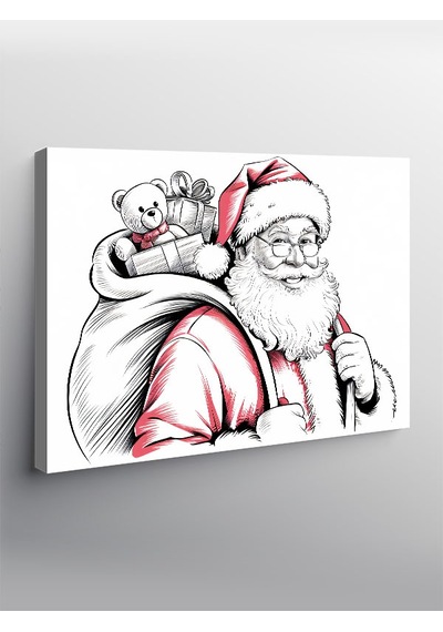 Kanvas Tablo Noel Baba Ve Hediyeler