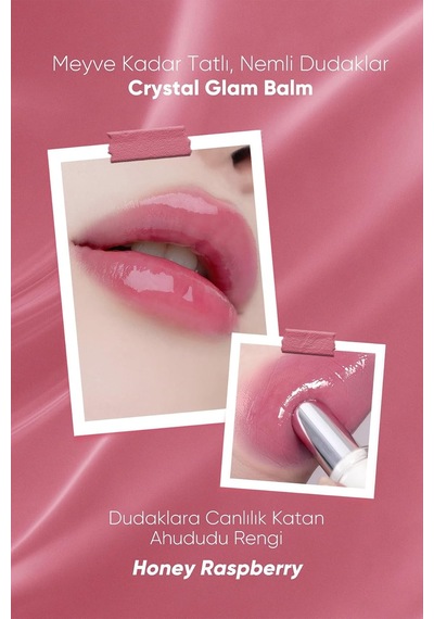 Yoğun Pigmentli Ve Işıltılı Dudak Balmı Crystal Glam Balm 05 Honey Raspberry