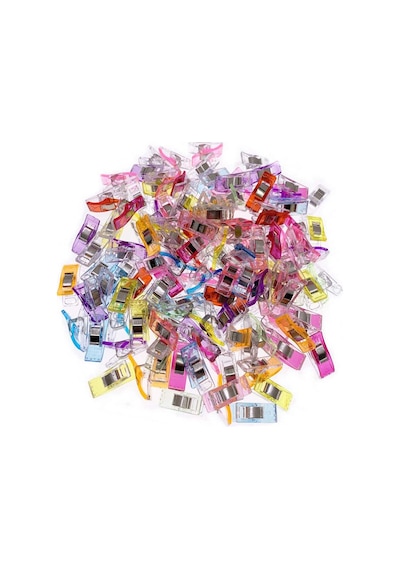 Dikiş Nakış Kumaş Kağıt Maşası Plastik Klips Tutucu Mandal 60 Ad