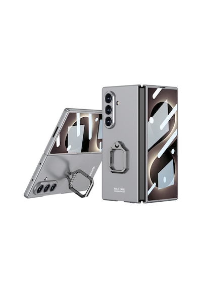 Teleplus Samsung Galaxy Uyumlu Z Fold 8 Ultra Kılıf Kıpta Flip Ring Kamera Korumalı Kapak