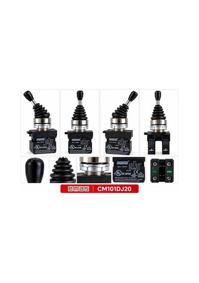 Emas Cm101dj20 1no+1no Kalıcı 2 Pozisyonlu Metal Joystick Buton 22 Mm