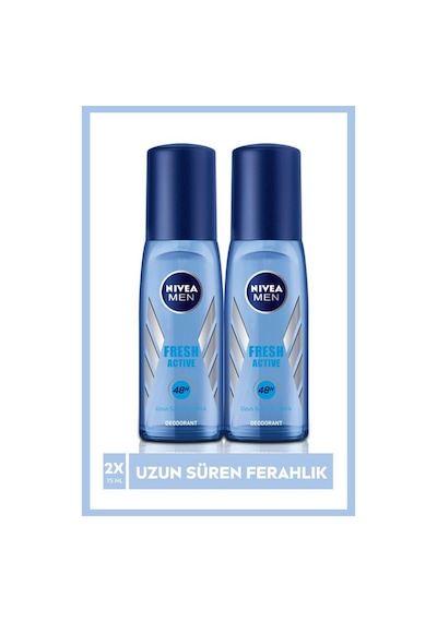Nivea Men Erkek Pump Sprey Deodorant Fresh Active 2 x 75 ML