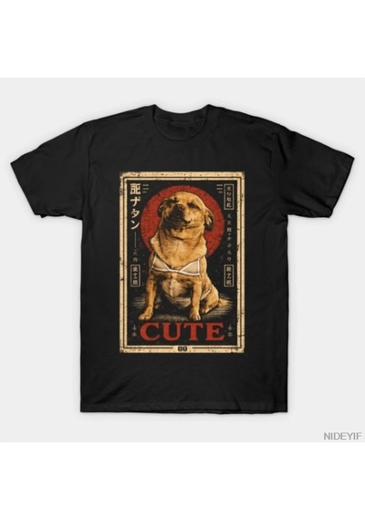 Tarzsokak Japon Vintage Sanatı Anime Chihuahua Posteri Sevimli Meme Köpek Tişörtü Erkekler Ve Kadınlar Çok Renkli